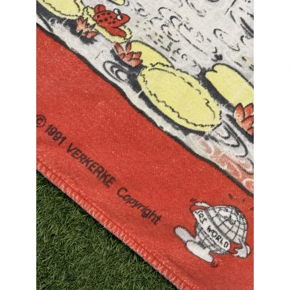 Vintage Save The Forest Beach Towel Cartoon Alex 1991 SOS World 90s Rare